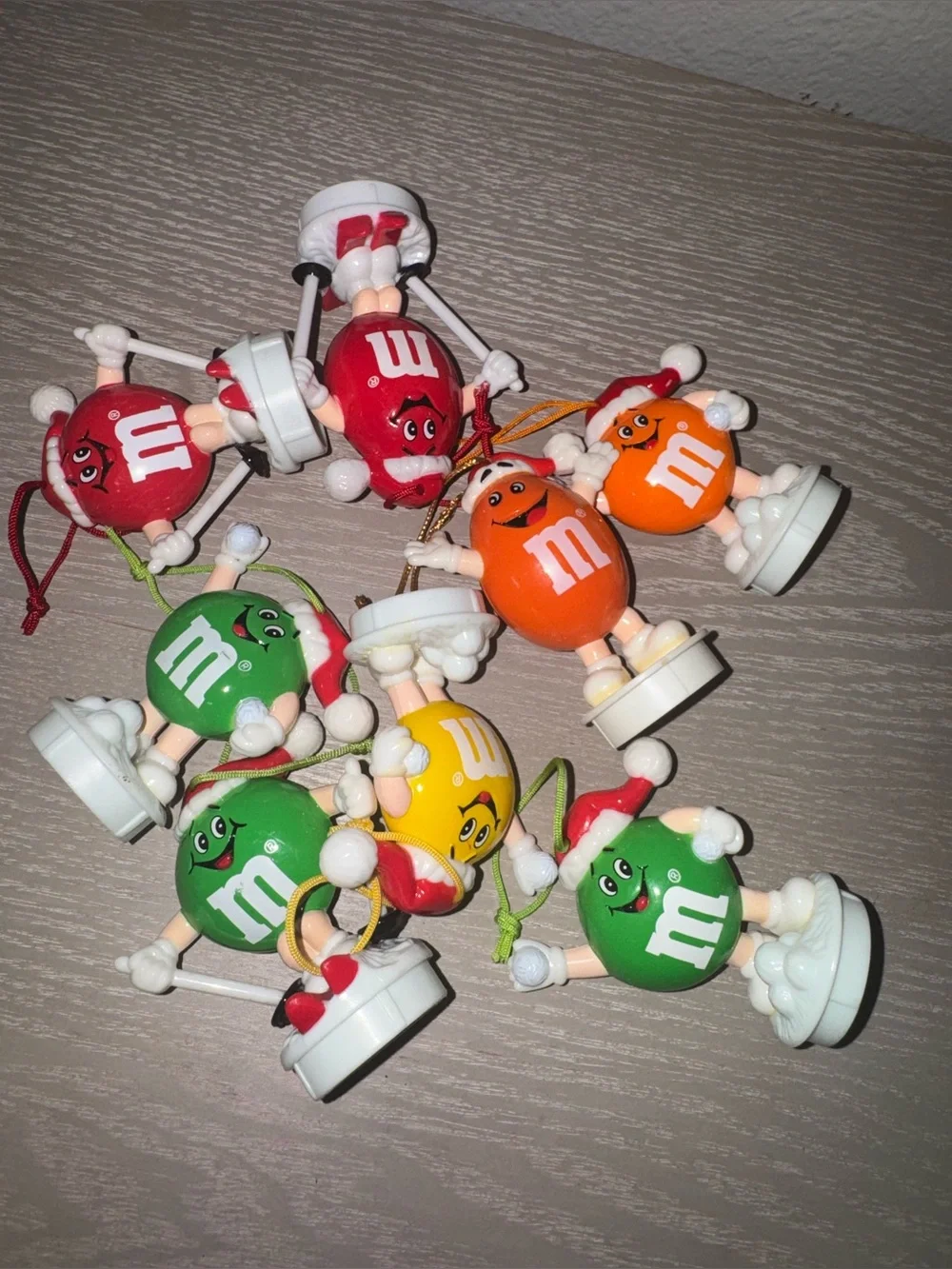 Vintage M&Ms Christmas Topper Ornaments & Express Decorative Train lot